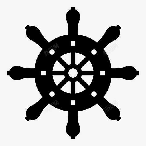 舵手海军航海图标svg_新图网 https://ixintu.com 方向盘 海军 海盗元素雕文 航海 舵手 船