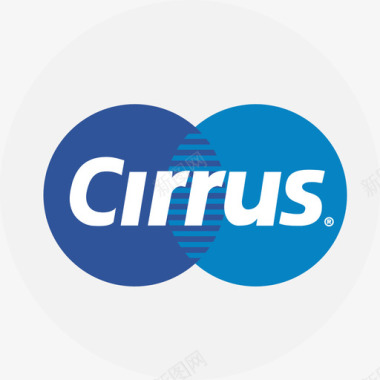 Cirrus支付网关圆形平面图标图标