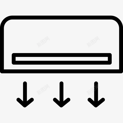空调家用和酒店线性图标svg_新图网 https://ixintu.com 家用和酒店 空调 线性