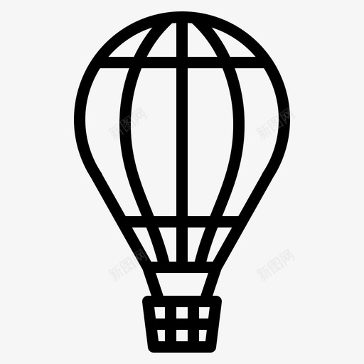 热气球旅行运输图标svg_新图网 https://ixintu.com 旅行 热气球 运输