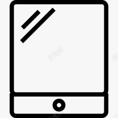 平板电脑技术和设备套件线性图标图标