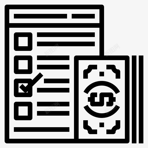 清单成本文件图标svg_新图网 https://ixintu.com 会计 成本 文件 清单