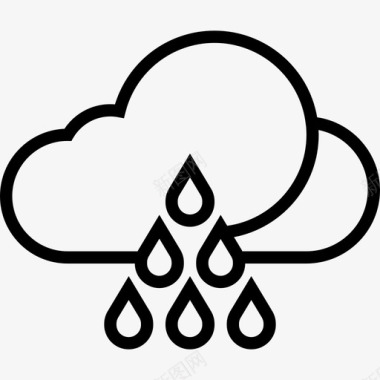 雨22号天气线性图标图标