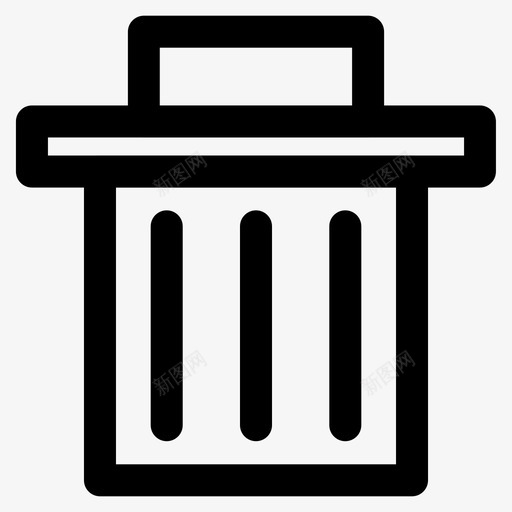 垃圾桶移动用户界面图标svg_新图网 https://ixintu.com 垃圾桶 用户界面 用户界面大纲 移动 网页