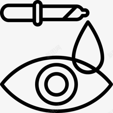 眼药水滴管眼部护理图标图标