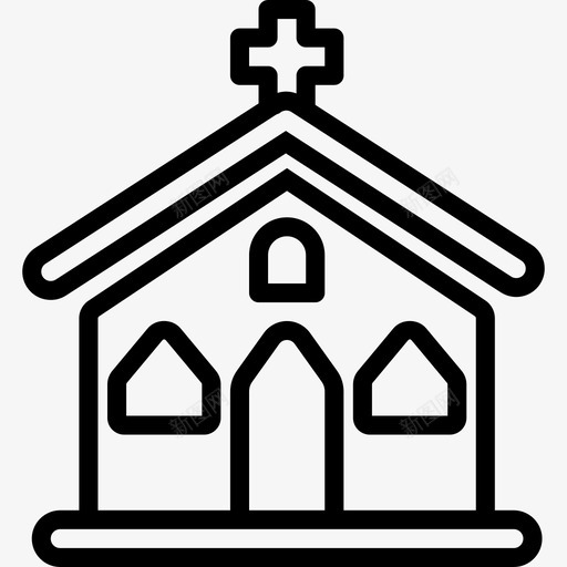 教堂节日汇编线性图标svg_新图网 https://ixintu.com 教堂 线性 节日汇编