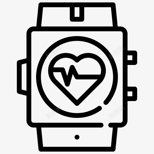 心率检查监护仪图标svg_新图网 https://ixintu.com 健康检查线 心率 手表 检查 监护仪