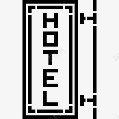 酒店13号酒店线性酒店图标图标