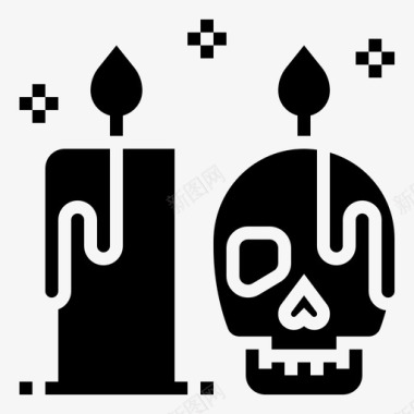 蜡烛骨头死亡图标图标