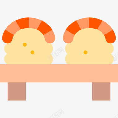 寿司日式彩色包装扁平图标图标