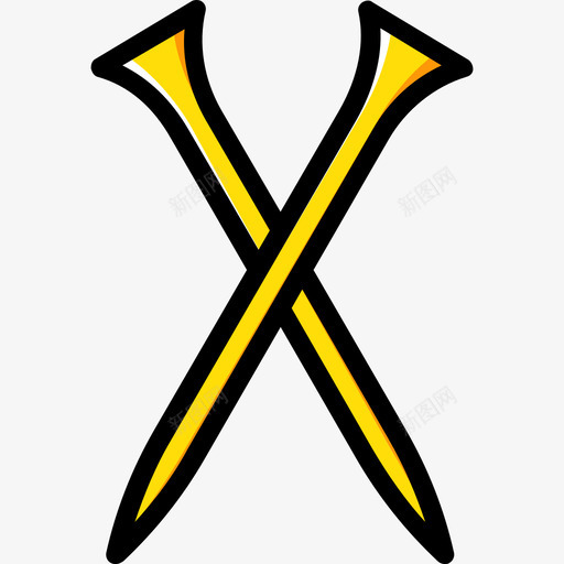 钉子结构8黄色图标svg_新图网 https://ixintu.com 结构8 钉子 黄色