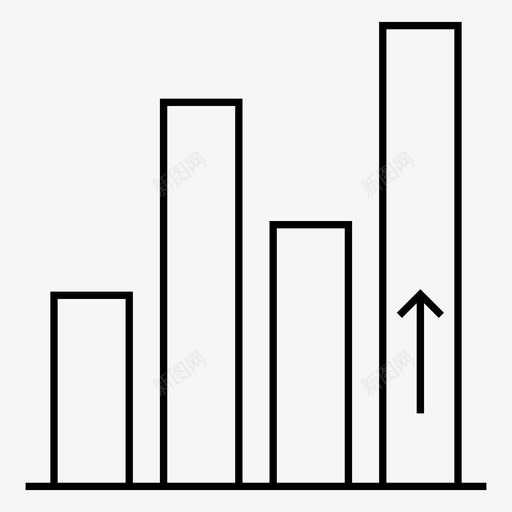 图表增长统计图标svg_新图网 https://ixintu.com 业务图表和线条图 图表 增长 统计