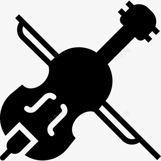 小提琴乐谱填充图标svg_新图网 https://ixintu.com 乐谱 填充 小提琴
