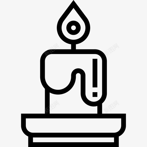 蜡烛spa元素线状图标svg_新图网 https://ixintu.com spa元素 线状 蜡烛