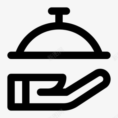 食品服务菜手图标图标