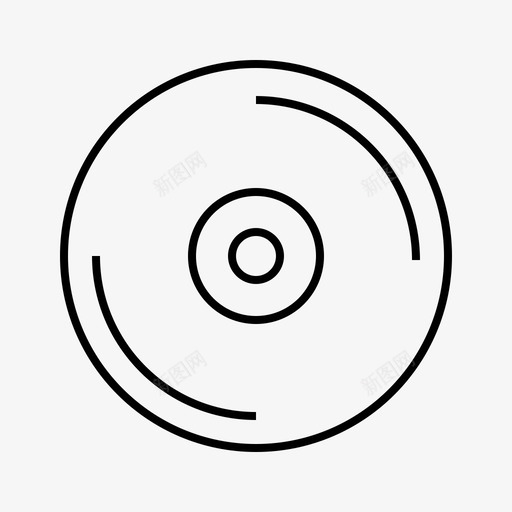 光碟电脑桌面图标svg_新图网 https://ixintu.com 储存 光碟 桌面 电脑 记忆体 购物红色轮廓