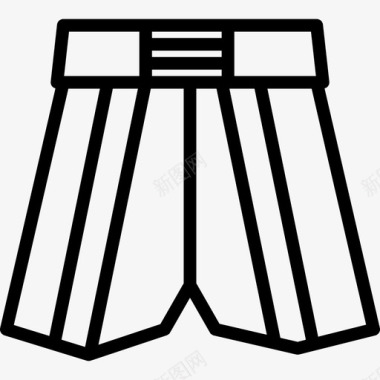 拳击短裤运动系列直线型图标图标
