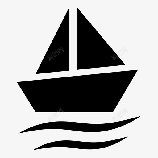 帆船海洋轮船图标svg_新图网 https://ixintu.com 帆船 海洋 轮船 运输工具