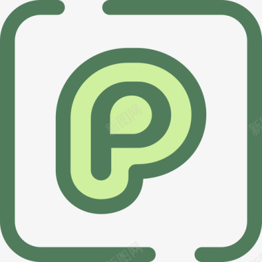 Plurk社交网络5verde图标图标
