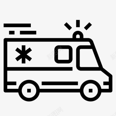 救护车汽车运输车图标图标