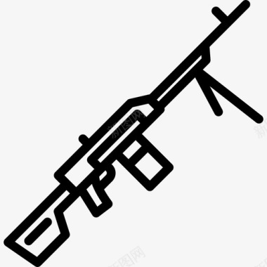 机枪武器3直线型图标图标