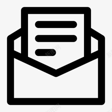 电子邮件文本电子邮件打开图标图标