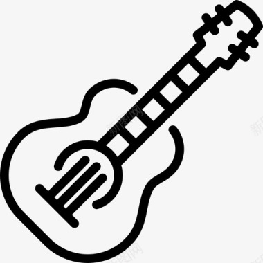 吉他音乐3线性图标图标
