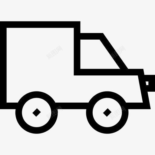 卡车运输2直线图标svg_新图网 https://ixintu.com 卡车 直线 运输2