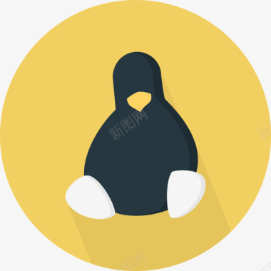 Linux浏览器平面图标图标