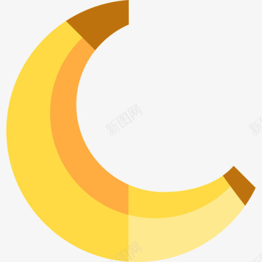 香蕉食品套装2扁平图标图标