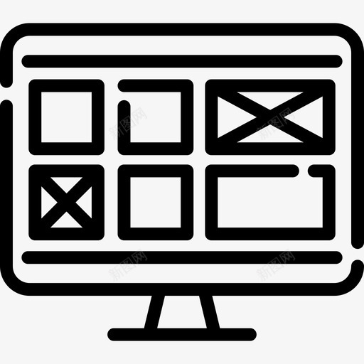 监视器编程3线性图标svg_新图网 https://ixintu.com 监视器 线性 编程3