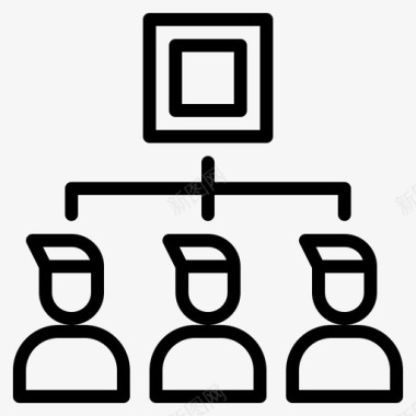 管理分配组织图标图标