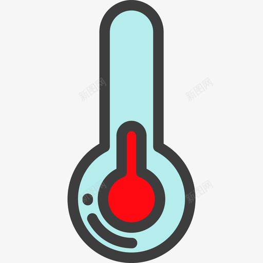 温度计天气19线性颜色图标svg_新图网 https://ixintu.com 天气19 温度计 线性颜色