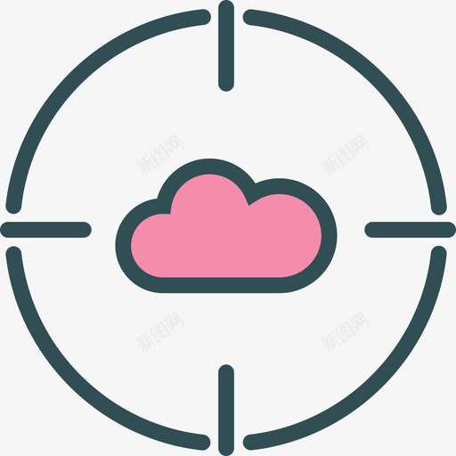 云计算技术线性色彩图标svg_新图网 https://ixintu.com 云计算 技术 线性色彩