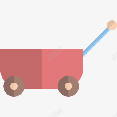 拖车婴儿和玩具2扁平图标图标