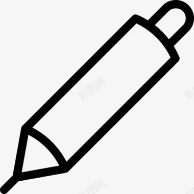 钢笔文具2直线型图标图标