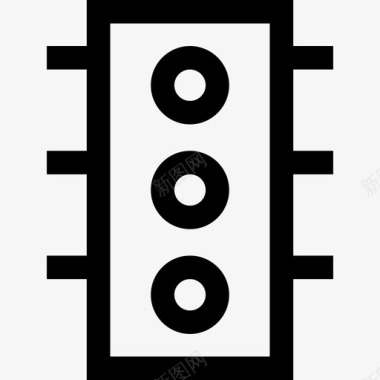 交通灯城市元素2线性图标图标