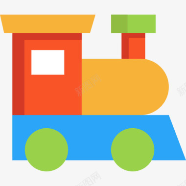 火车儿童元素2扁平图标图标