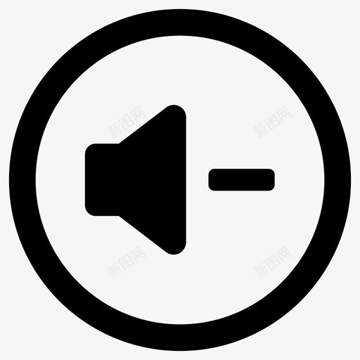 降低音量音乐噪音图标svg_新图网 https://ixintu.com 噪音 声音 降低音量 音乐 音乐媒体播放器控制播放多媒体录制