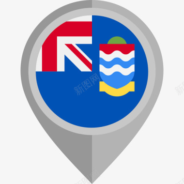 开曼群岛国旗圆形图标图标