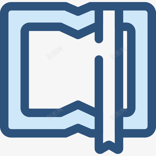 打开书本学校元素8蓝色图标svg_新图网 https://ixintu.com 学校元素8 打开书本 蓝色