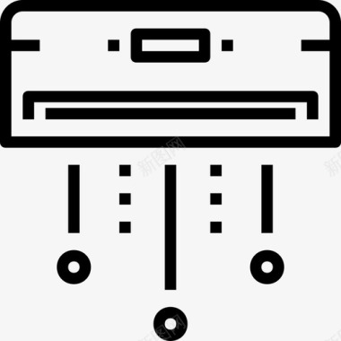 空调家用设备线性图标图标