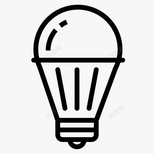 led灯能源照明图标svg_新图网 https://ixintu.com eco001 led灯 照明 能源 节能