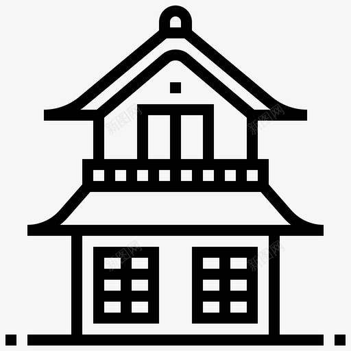 房子建筑家图标svg_新图网 https://ixintu.com 家 建筑 忍者 忍者元素线 房子 日本