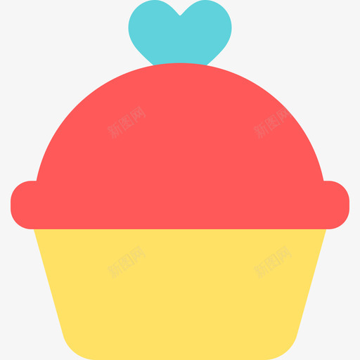 纸杯蛋糕食品和餐厅元素扁平图标svg_新图网 https://ixintu.com 扁平 纸杯蛋糕 食品和餐厅元素