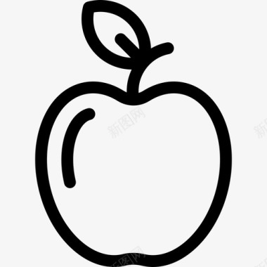 苹果秋季元素直线型图标图标