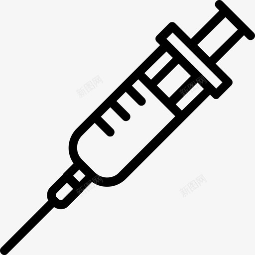 注射器科学8线性图标svg_新图网 https://ixintu.com 注射器 科学8 线性