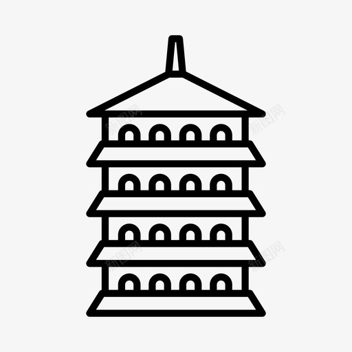 中国寺庙名胜古迹全球图标svg_新图网 https://ixintu.com 中国寺庙 全球 名胜古迹 国际建筑 地标