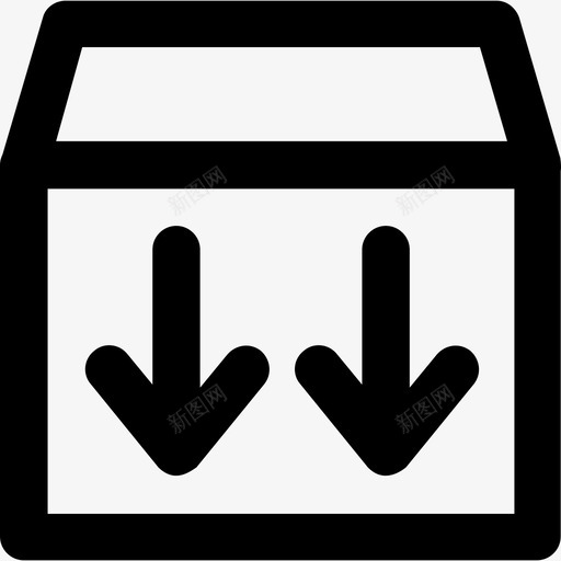 侧面朝下物流配送图标集合粗体圆形svg_新图网 https://ixintu.com 侧面朝下 物流配送图标集合 粗体圆形