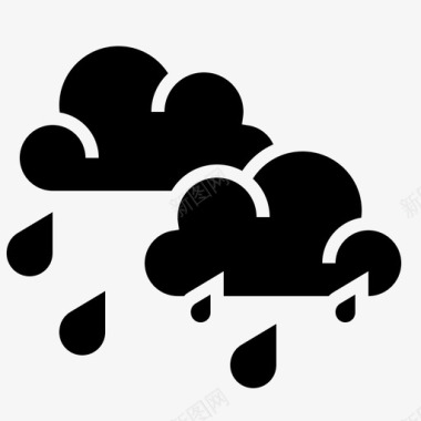 雨云气候预报图标图标